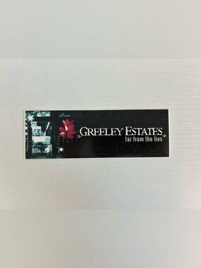Greeley Estates Band Sticker — Black with Red Accent